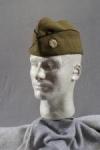 WWII OD Wool Officer's Garrison Cap 