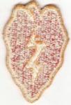 WWII 25th Infantry Division Patch White Back