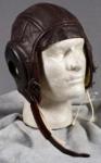 WWII USN AN 6540-2L Leather Flight Helmet