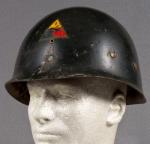 WWII Helmet Liner 3rd Armored Division Marked