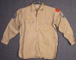 WWII US Army Khaki Uniform Shirt  16 1/2