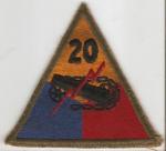 WWII 20th Armored Division Patch Error