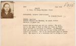 WWII French Displaced Person Report Card