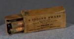 WWII Box of Iodine Swabs Medical Supplies