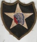 WWII 2nd Infantry Division Patch OD Border