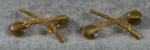 WWII Infantry Officer Collar Insignia Pair