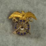 WWII QM Quartermaster Officers Insignia Pin