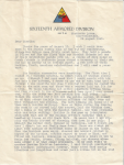 WWII 16th Armored Division Letter Stationary 
