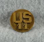 WWII US 11th Collar Disk Screw Back