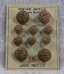 WWII Army Uniform Plastic Buttons