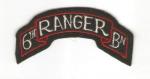 WWII 6th Ranger Scroll Patch