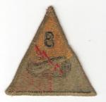 WWII 8th Armored Division Green Back Patch