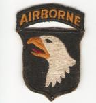 WWII 101st Airborne Division Patch White Back