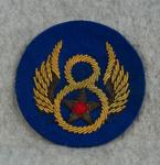 WWII 8th Air Force Bullion Patch British Made AAF
