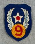 WWII 9th Air Force Patch British Made AAF