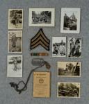 WWII Grouping Photos Insignia Dog Tag J-Hook Chain