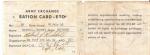WWII Era Army ETO Ration Card 1945