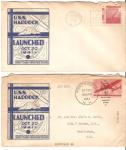 USS Haddock Submarine Two Envelopes 1941 