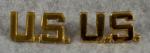 WWII Army Officer US Collar Pin Pair 