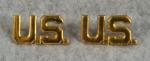 WWII Army Officer US Collar Pin Pair Early AMICO