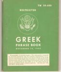 WWII Greek Language Phrase Book Manual TM 30-650