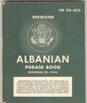 Albanian Language Phrase Book Manual TM 30-652