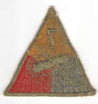 WWII Patch 7th Armored Division Green Back