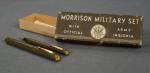 WWII Morrison Military Fountain Pen Pencil Set 14k