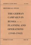 German Campaign in Russia Planning and Operations