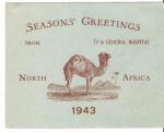 WWII 70th General Hospital Christmas Card Africa