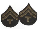 WWII Tech T/5 Corporal Rank Patches