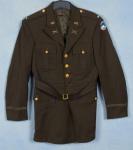 XL ow185   WW2 US Army Officers OD wool shirt replica 