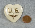 WWII USAAF Sweetheart Porcelain Heart AAF