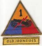 WWII 1st Armored Patch Theater Tab