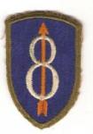 WWII 8th Infantry Division Green Edge Patch