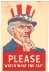 Please Watch What You Say Uncle Sam Mini Poster