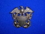 WWII USN Navy Officers Visor Cap Badge