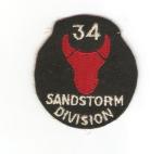 WWII 34th Infantry Division Patch Sandstorm 