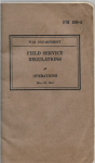 WWII Field Service Regulation Manual FM 23-30 1941