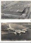 WWII Postcard Flying Fortress B-17 Boeing Factory