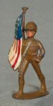 WWII US Army Toy Flagbearer Soldier