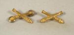 WWII Artillery Officer's Insignia Pins Pair
