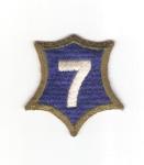 WWII 7th Corps Patch Green Edge
