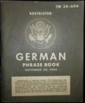 German Phrase Book Manual TM 30-606