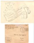 WWII Christmas Card on Captured German Map 1944