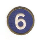 WWII 6th Corps Patch Green Edge