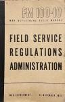 Field Service Regulations Manual Admin FM 100-10