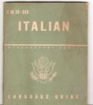 WWII Italian Language Guide Manual TM 30