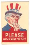 Please Watch What You Say Uncle Sam Mini Poster
