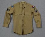 WWII Khaki Officers Shirt 9th Infantry Division